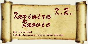 Kazimira Raović vizit kartica